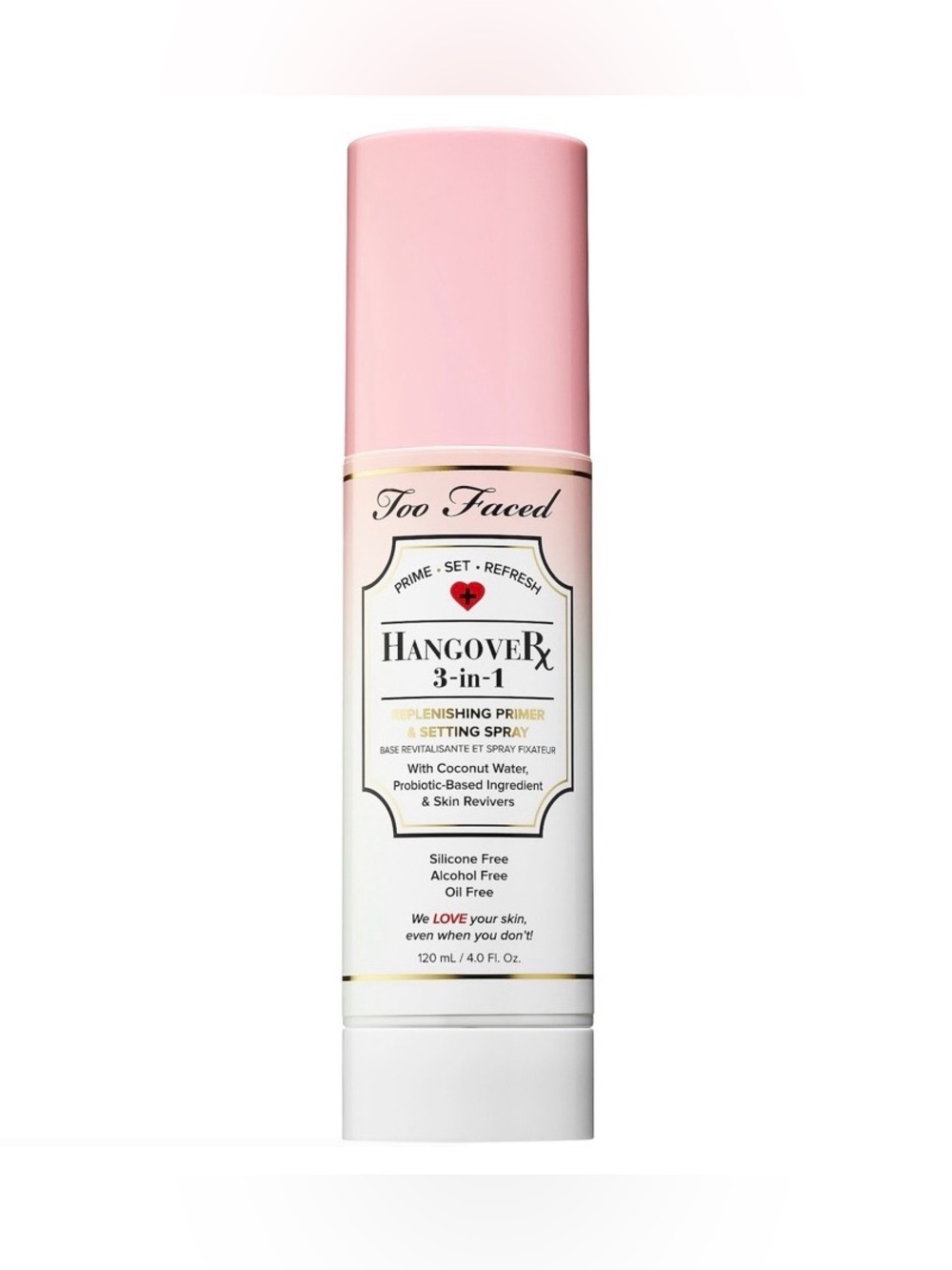 Too Faced Hangover 3-in-1 Replenishing Primer & Setting Spray, 120ML BNIB